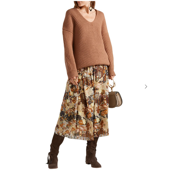 See By Chloe Dasha Boots Over the Knee Brown Suede Studded 36.5 / 6.5 - Picture 3 of 11